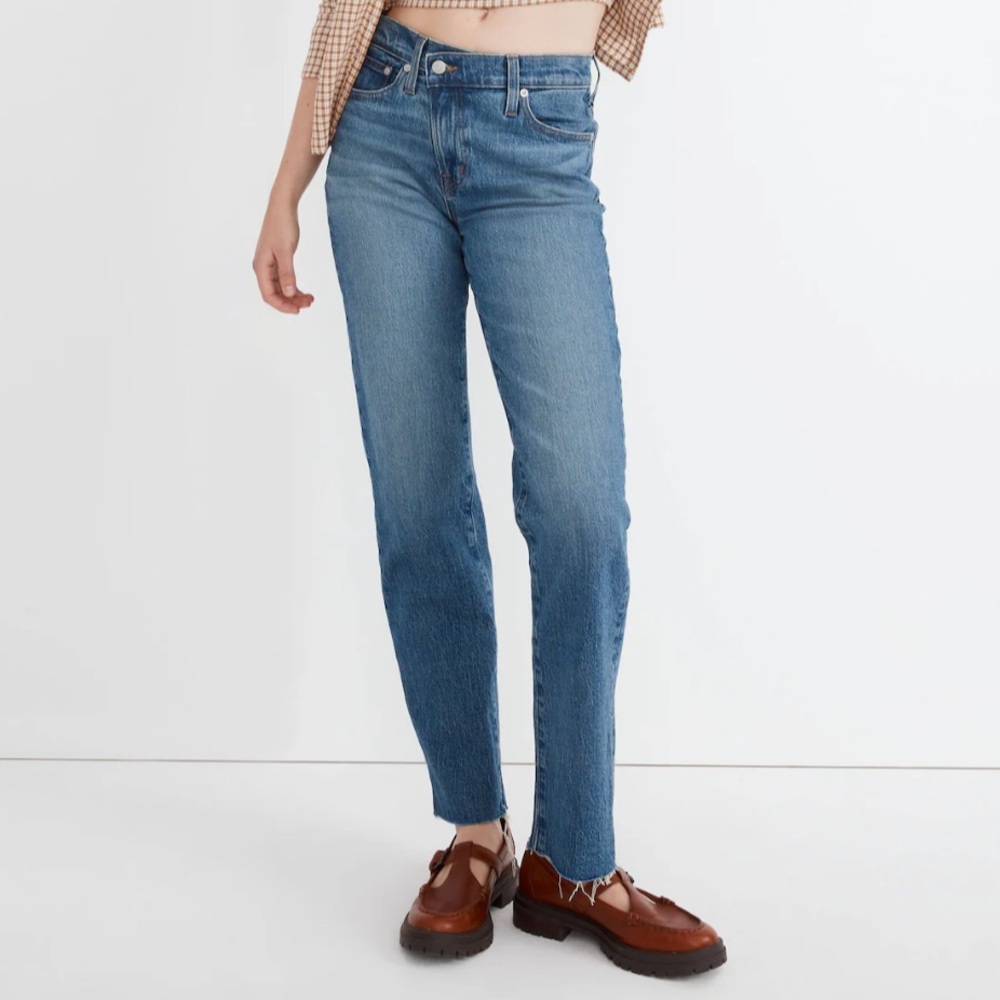 Madewell Mid-Rise Perfect Vintage Straight Jean: Criss Cross Edition